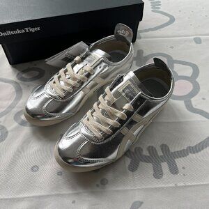 Onitsuka Tiger Mexico 66 Metallic Silver Sneakers